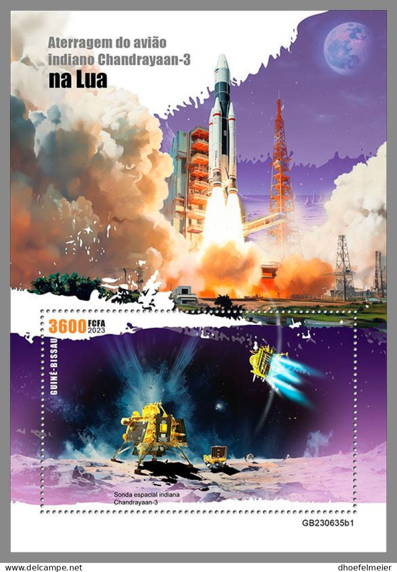 GUINEA-BISSAU 2023 MNH Indian Chandrayaan-3 Space Raumfahrt S/S I – IMPERFORATED – DHQ2420 - Afrique