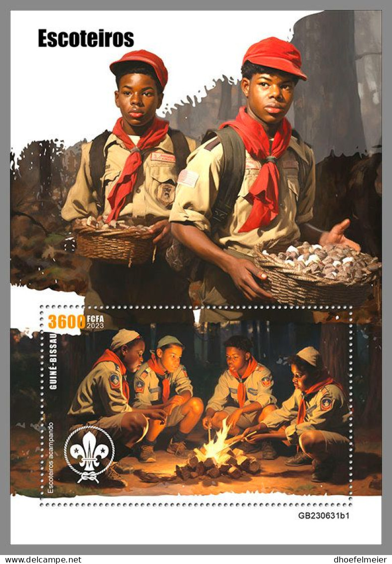 GUINEA-BISSAU 2023 MNH Scouts Pfadfinder S/S I – IMPERFORATED – DHQ2420 - Unused Stamps