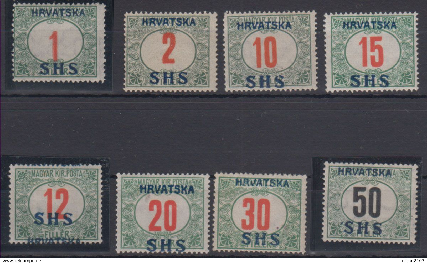 Croatia SHS Mi#27/34 1918 MH * - Kroatien