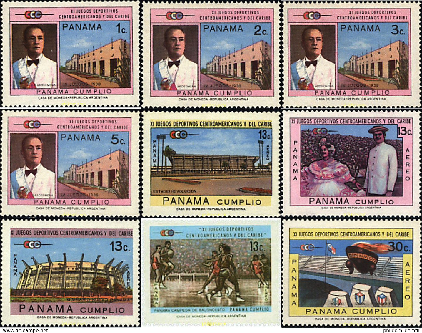 52901 MNH PANAMA 1970 11 JUEGOS DEPORTIVOS CENTROAMERICANOS Y DEL CARIBE - Panama