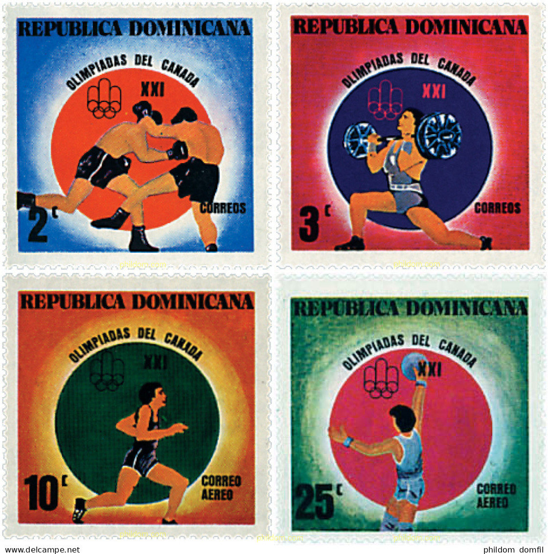 84108 MNH DOMINICANA 1976 21 JUEGOS OLIMPICOS VERANO MONTREAL 1976 - Repubblica Domenicana