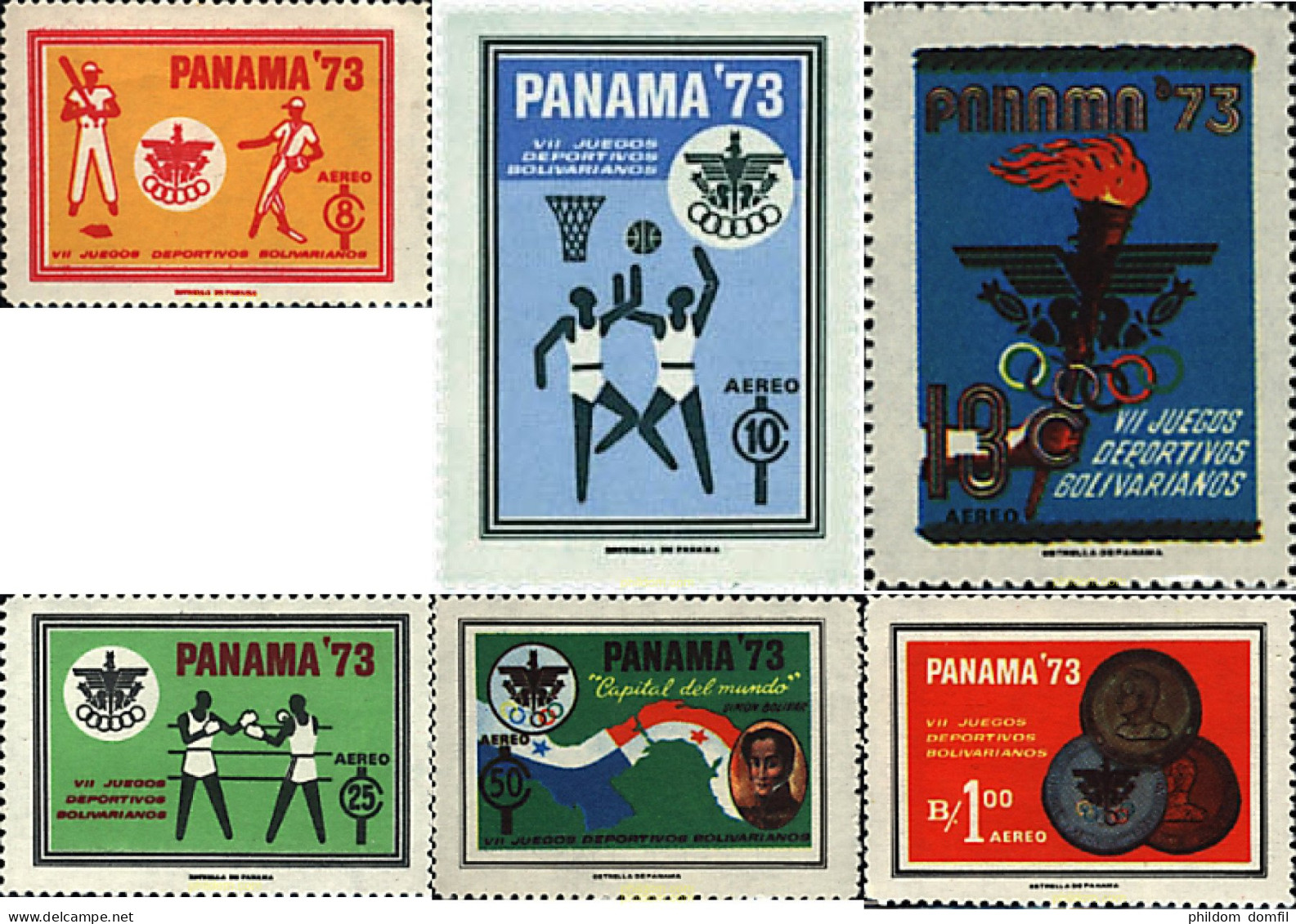52510 MNH PANAMA 1973 7 JUEGOS DEPORTIVOS BOLIVARIANOS - Panama