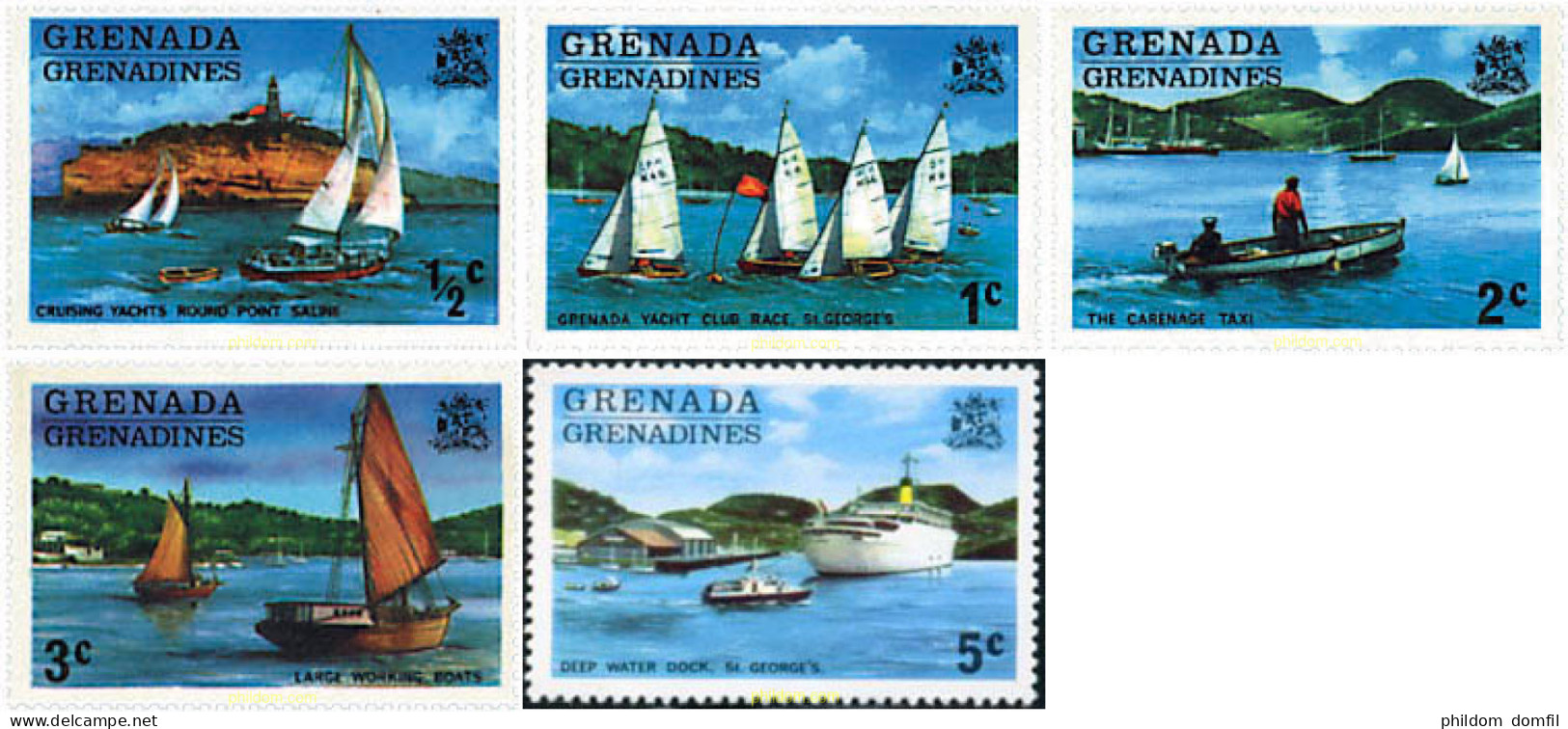 212746 MNH GRANADA GRANADINAS 1975 SERIE BASICA - Grenada (1974-...)