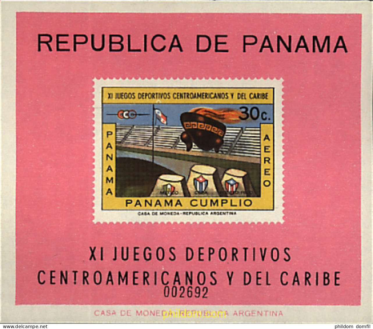 40072 MNH PANAMA 1970 11 JUEGOS DEPORTIVOS CENTROAMERICANOS Y DEL CARIBE - Panama