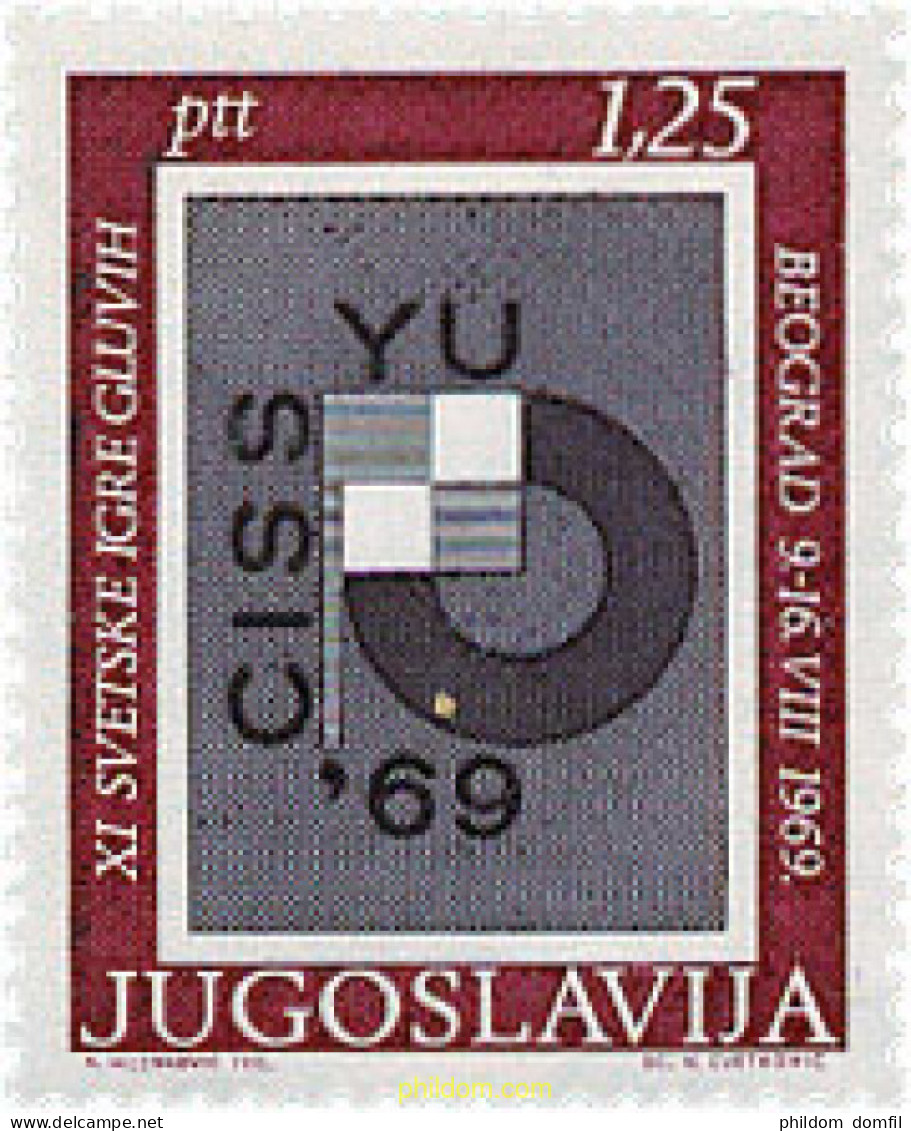 34330 MNH YUGOSLAVIA 1969 11 JUEGOS DEPORTIVOS PARA SORDOS - Unused Stamps