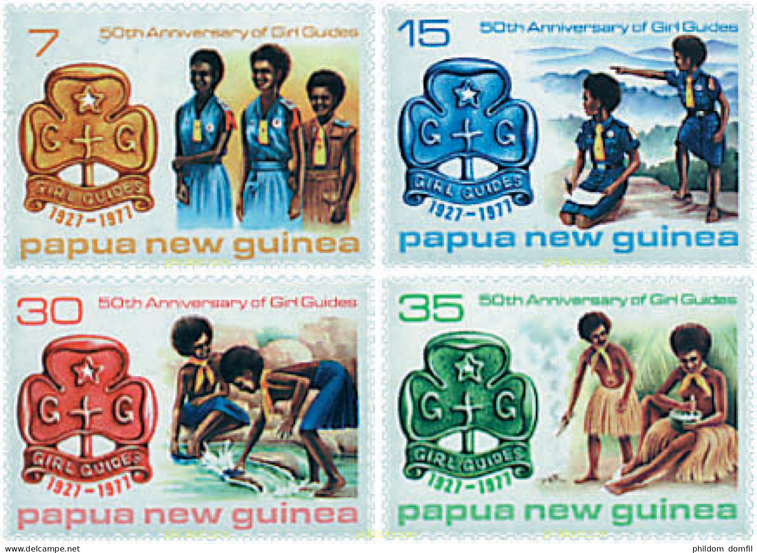 38816 MNH PAPUA NUEVA GUINEA 1977 50 ANIVERSARIO DEL ESCULTISMO FEMENINO - Papouasie-Nouvelle-Guinée