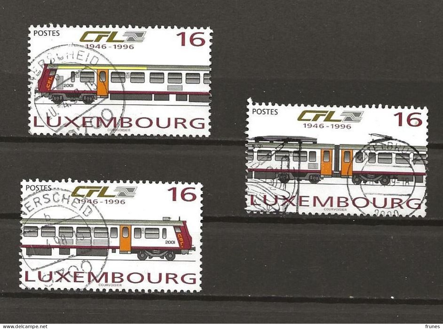 Eisenbahn 1996 Mi.Nr.1386-1388  Gebraucht - Oblitérés