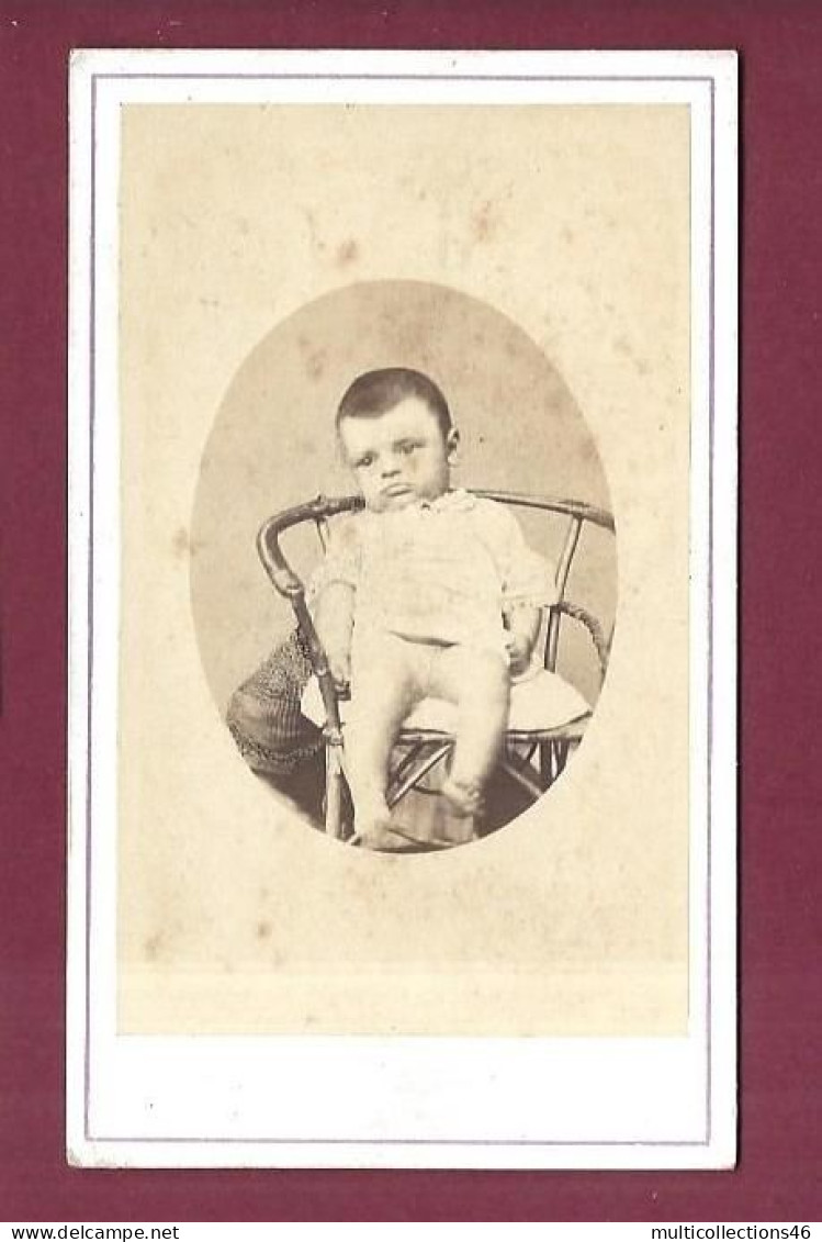 140524 - PHOTO ANCIENNE CDV H GRIOTTIER A GANGES - Enfant Regard Fixe Moue - Post Mortem ? - Old (before 1900)