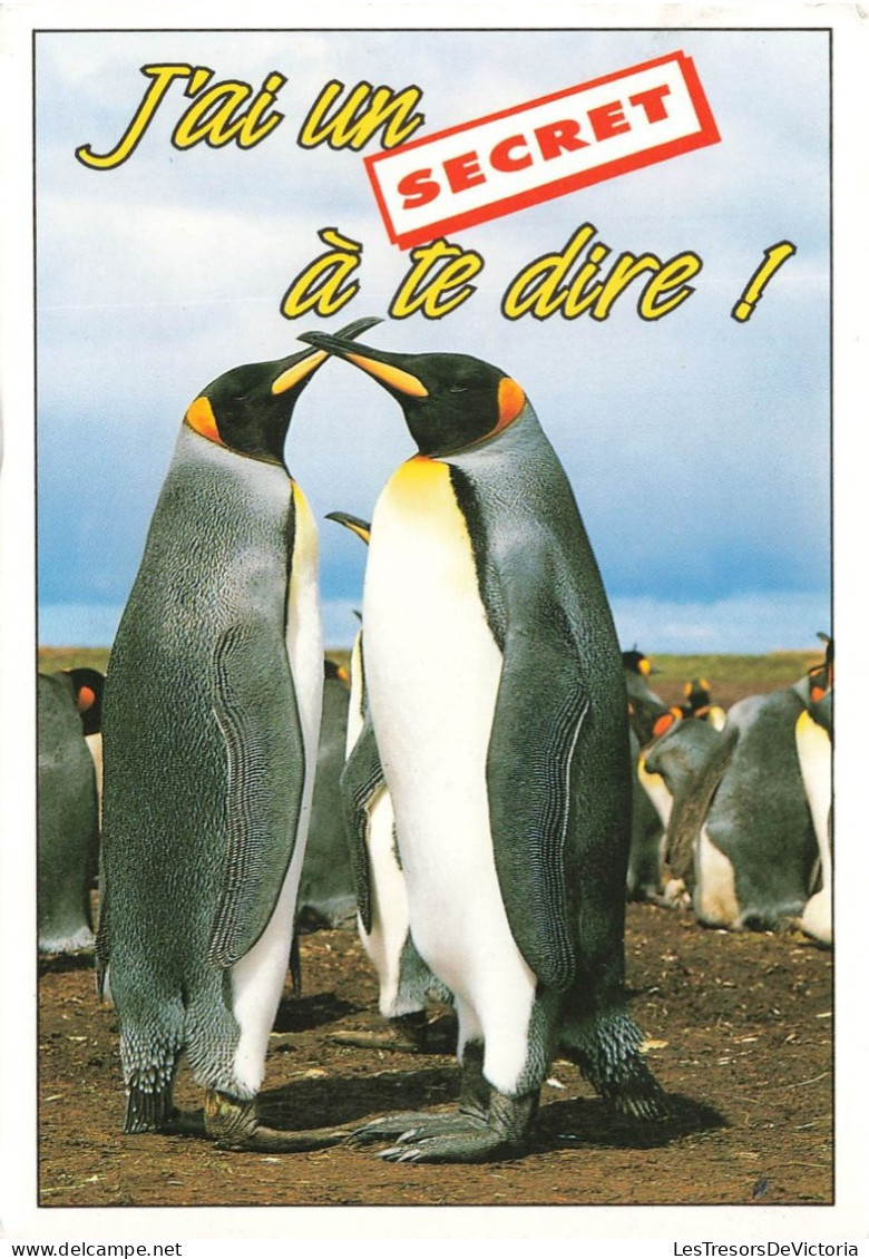 ANIMAUX - Oiseaux - Pingouins - J'ai Un Secret à Te Dire - Les Funnys - Carte Postale Ancienne - Oiseaux