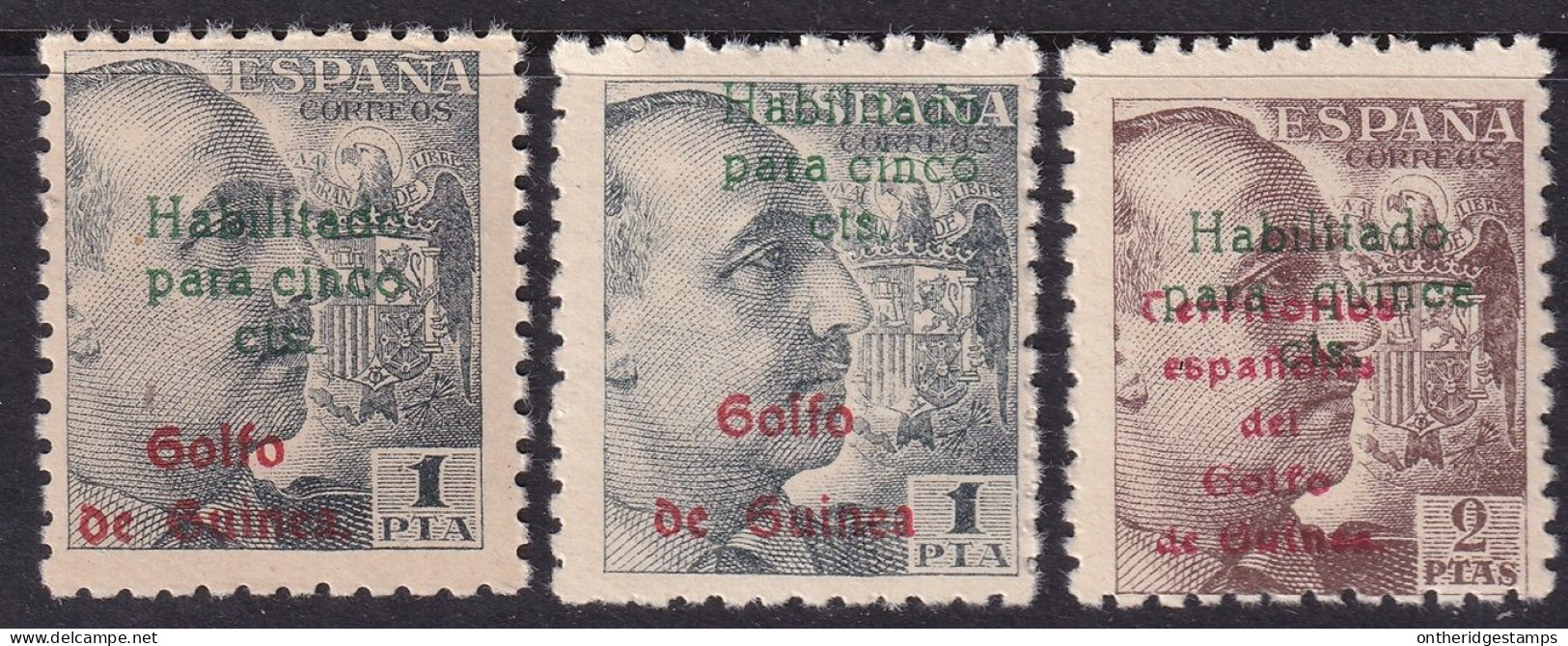 Spanish Guinea 1949 Sc 302-3 Ed 273-4 Set MNH** Both Overprint Spacings - Guinée Espagnole