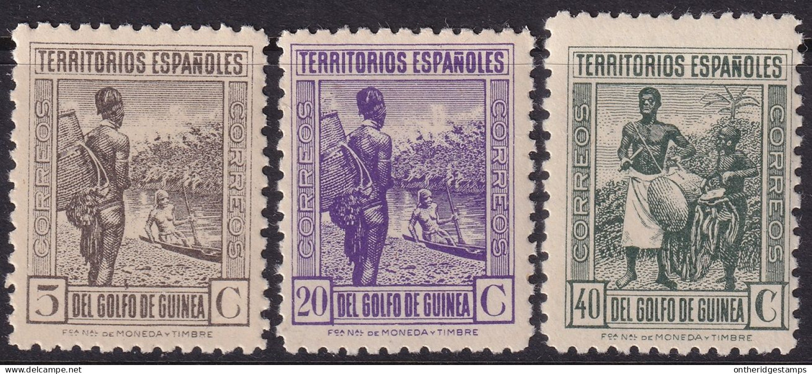 Spanish Guinea 1941 Sc 269-71 Ed 264-6 Set MNH**/MLH* - Spaans-Guinea