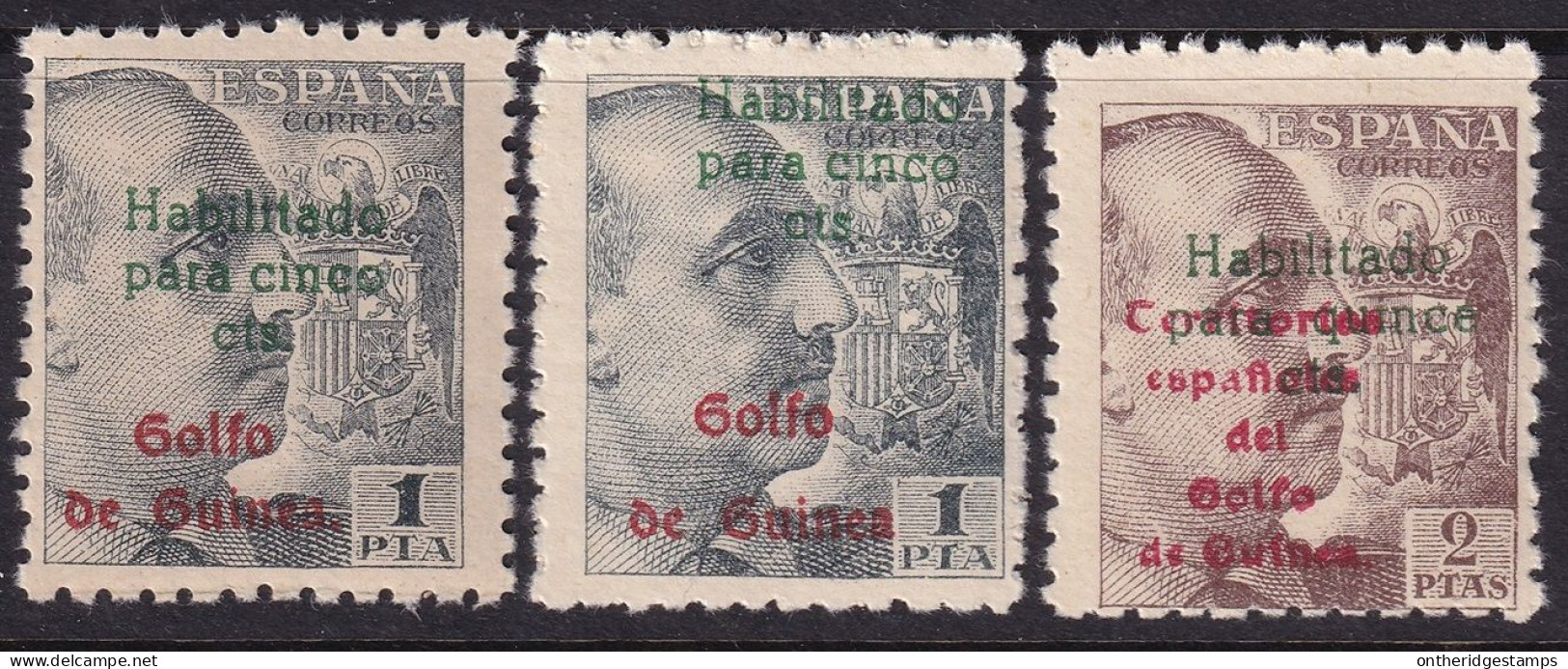 Spanish Guinea 1949 Sc 302-3 Ed 273-4 Set MNH** Both Overprint Spacings - Guinea Espagnole