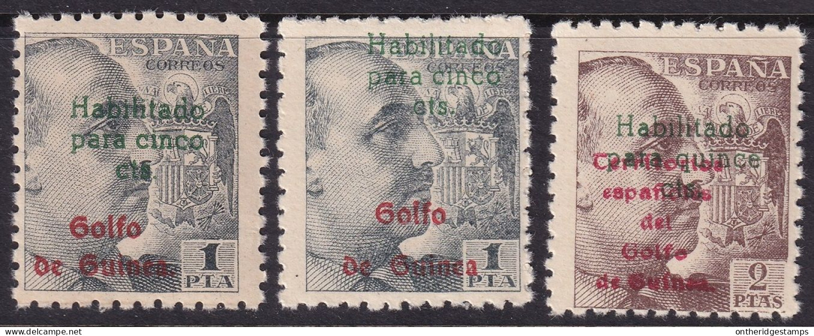 Spanish Guinea 1949 Sc 302-3 Ed 273-4 Set MNH** Both Overprint Spacings - Spaans-Guinea