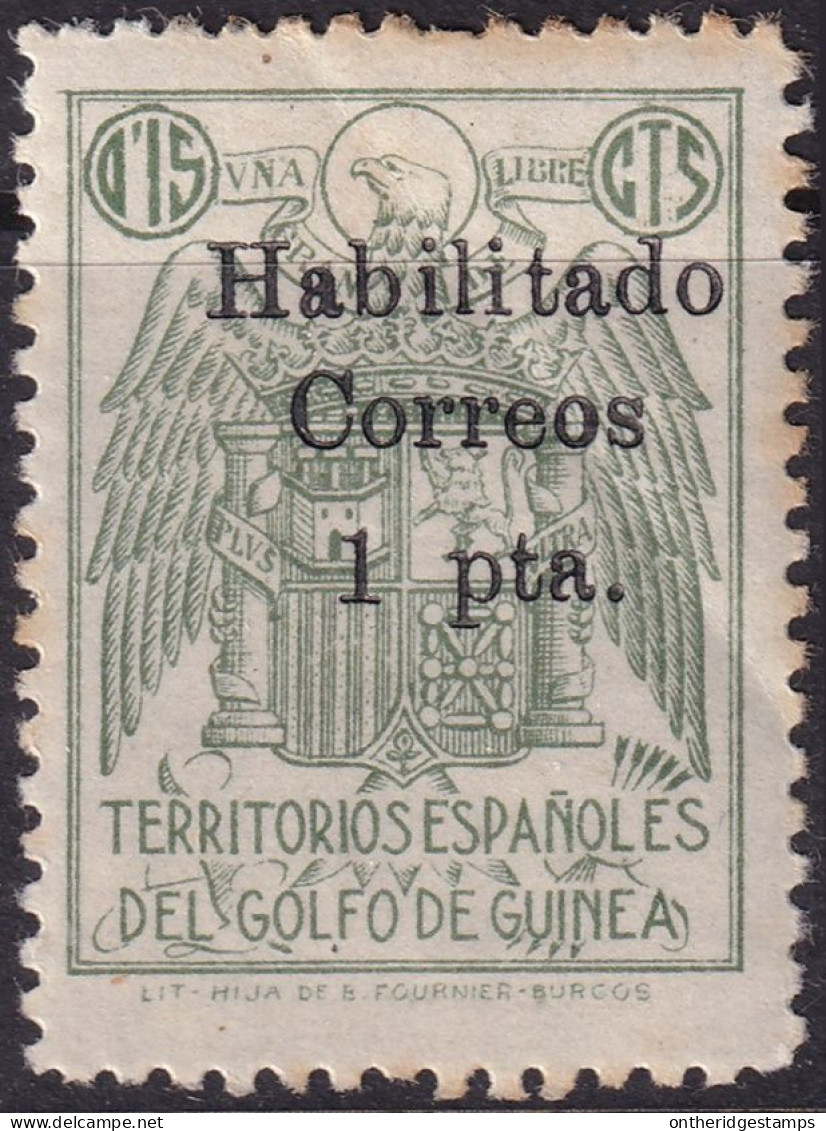 Spanish Guinea 1940 Sc 294 Ed 259H MLH* Large Crease Toned Perfs - Guinée Espagnole