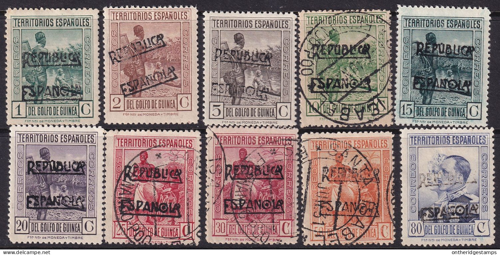 Spanish Guinea 1932 Ed 216A/226A  Partial Set MLH*/used Some Partial Gum - Guinea Española