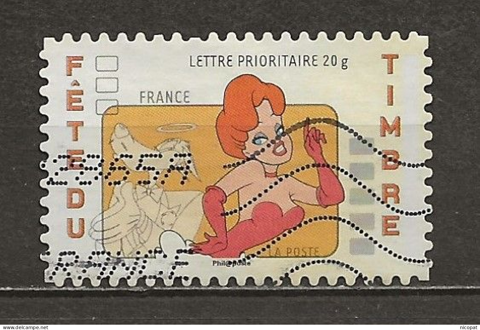 FRANCE Oblitéré 161 BC 160 Tex Avery Fête Du Timbre Dessin Animé La Girl Fille - Usati