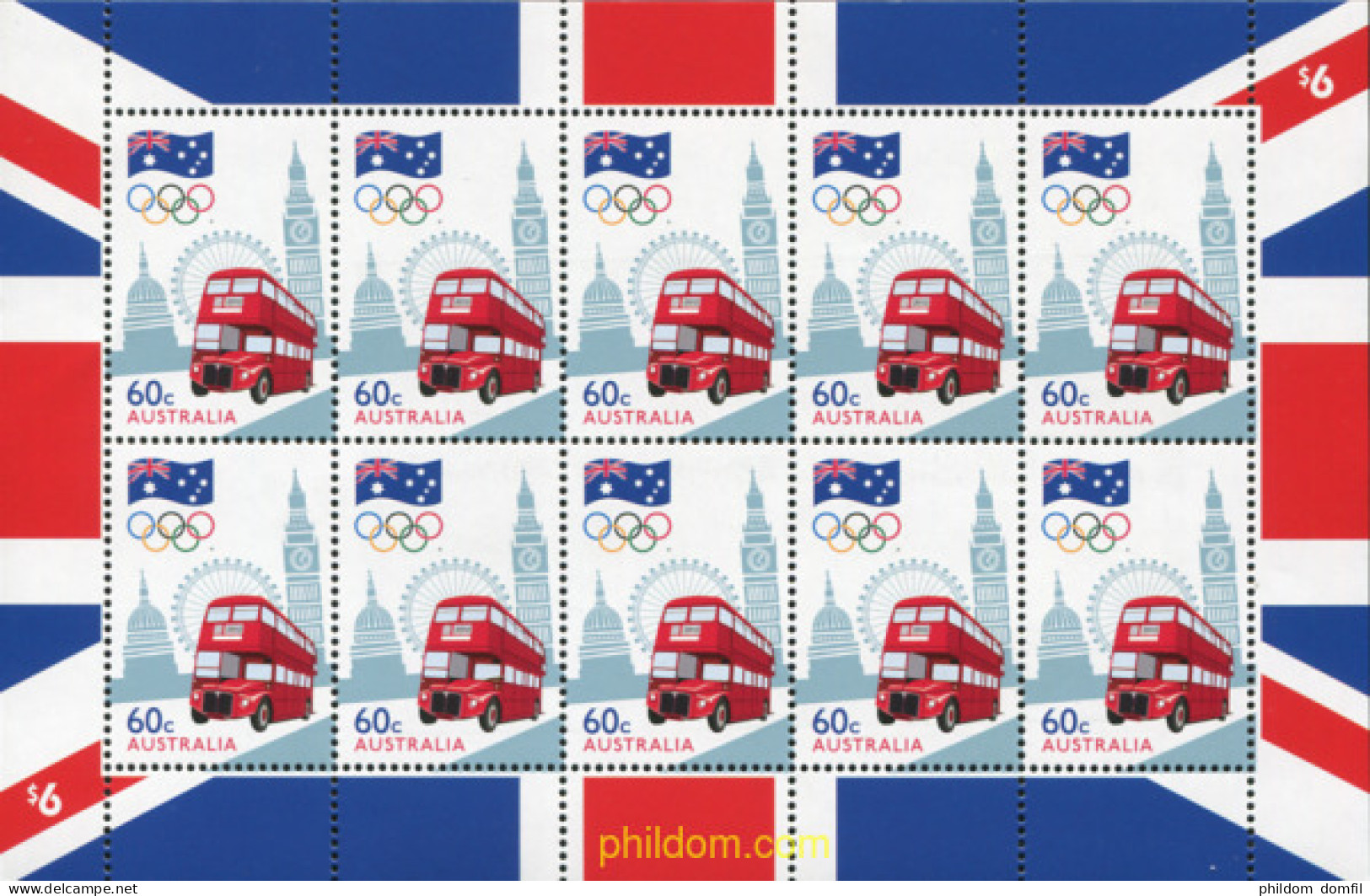 600034 MNH AUSTRALIA 2012 30 JUEGOS OLIMPICOS DE VERANO LONDRES 2012 - Mint Stamps