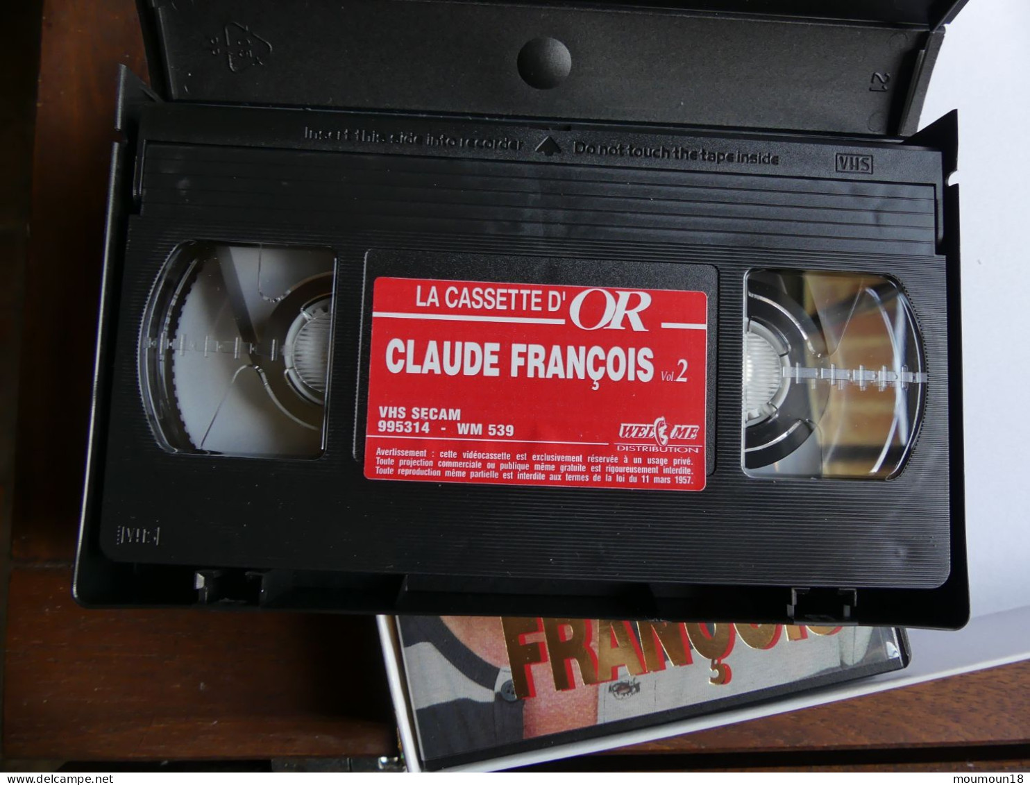 Coffret 2 Vidéo-cassettes VHS Secam Claude François Le Coffret d'or