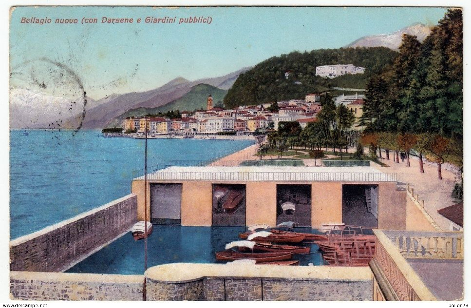 BELLAGIO NUOVO (Con Darsene E Giardini Pubblici) - 1917 - Vedi Retro - Formato Piccolo - Como