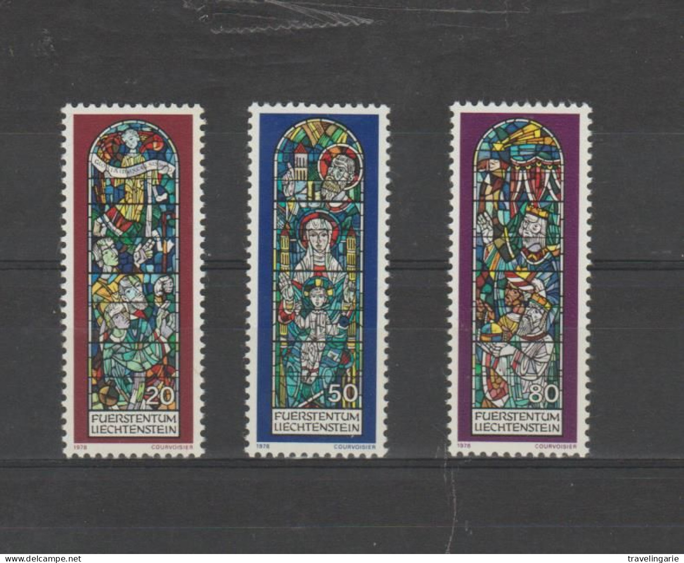 Liechtenstein 1978 Christmas - Stained Glass ** MNH - Verres & Vitraux