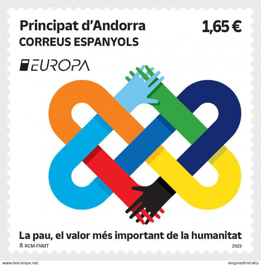 Andorra (Spain) 2023 Europa CEPT Peace Stamp MNH - Ongebruikt