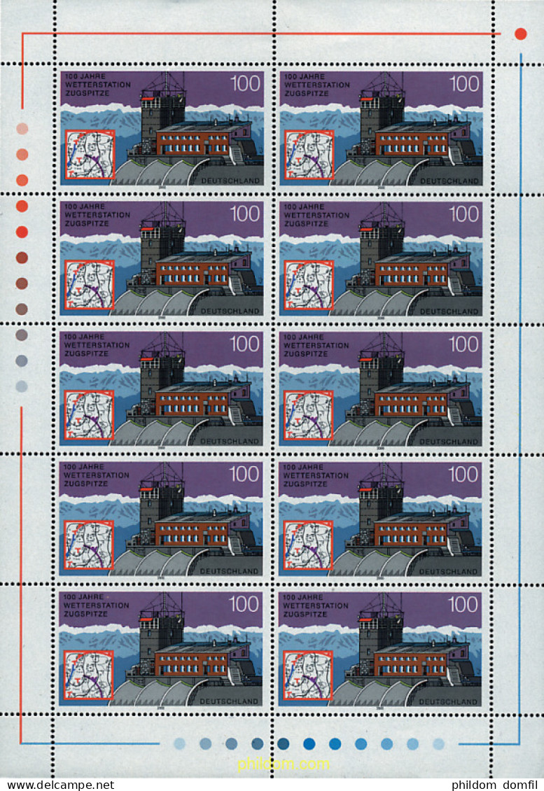 146768 MNH ALEMANIA FEDERAL 2000 CENTENARIO DE LA ESTACION METEOROLOGICA DE ZUGSPITZE - Unused Stamps