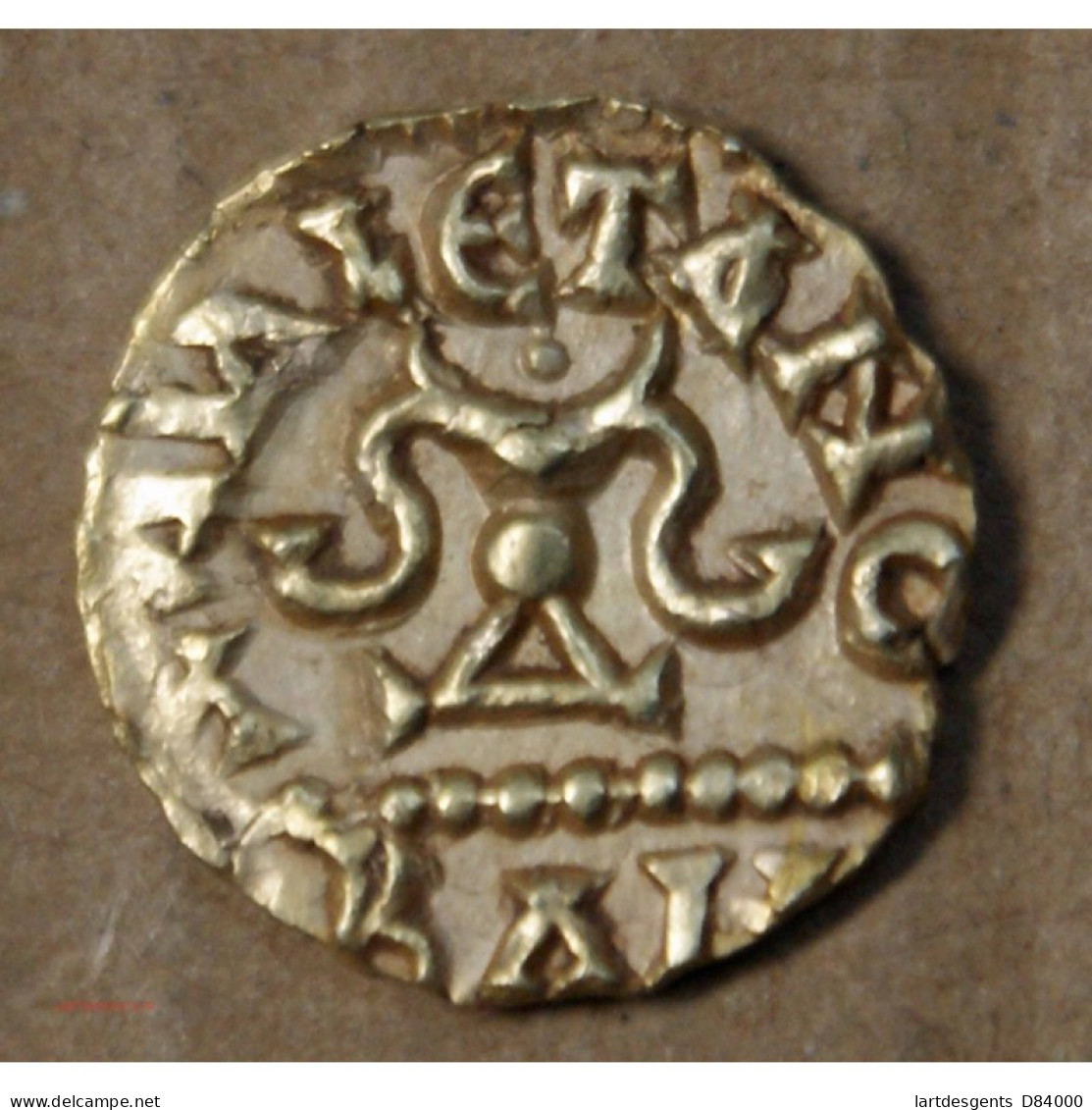 Tremissis Sigebert III, 634-656. Aquitaine. Banassac (Lozère). Tremissis, Lartdesgents.fr - 470-751 Merovingian