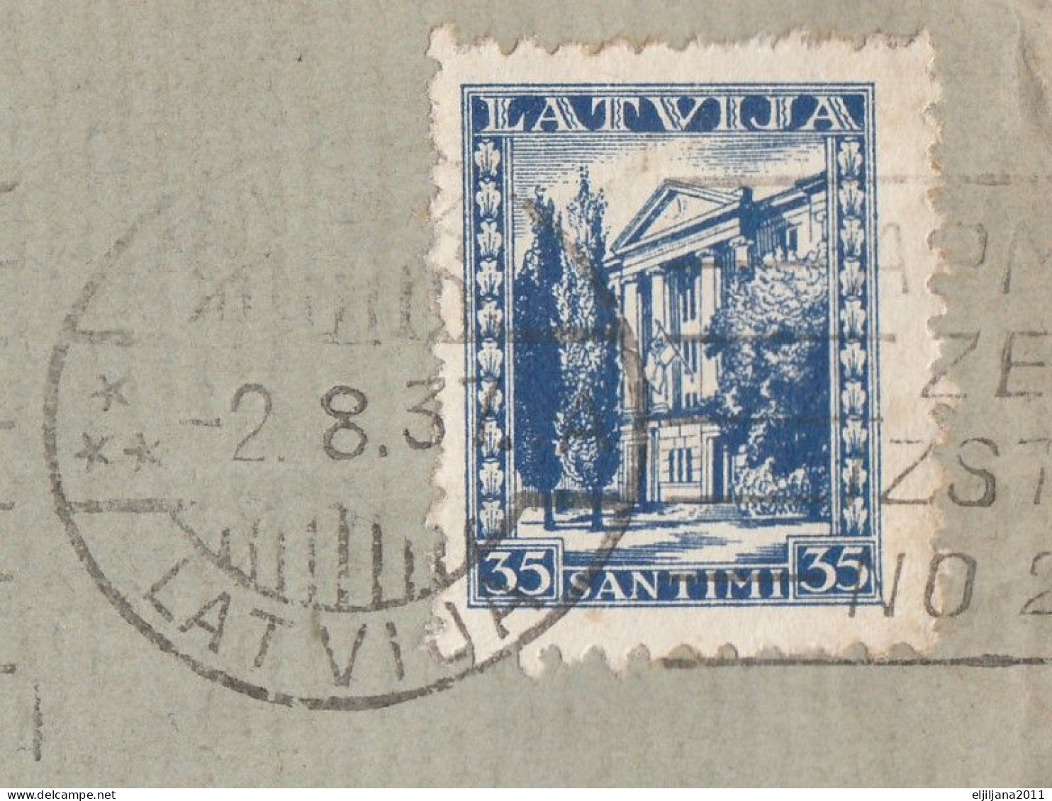 ⁕ Latvia / Lettland 1937 ⁕ Mi.236 On Business Cover, Window - SIEMENS, Postmark RIGA ⁕ 2v Used - See Scan - Lettonie