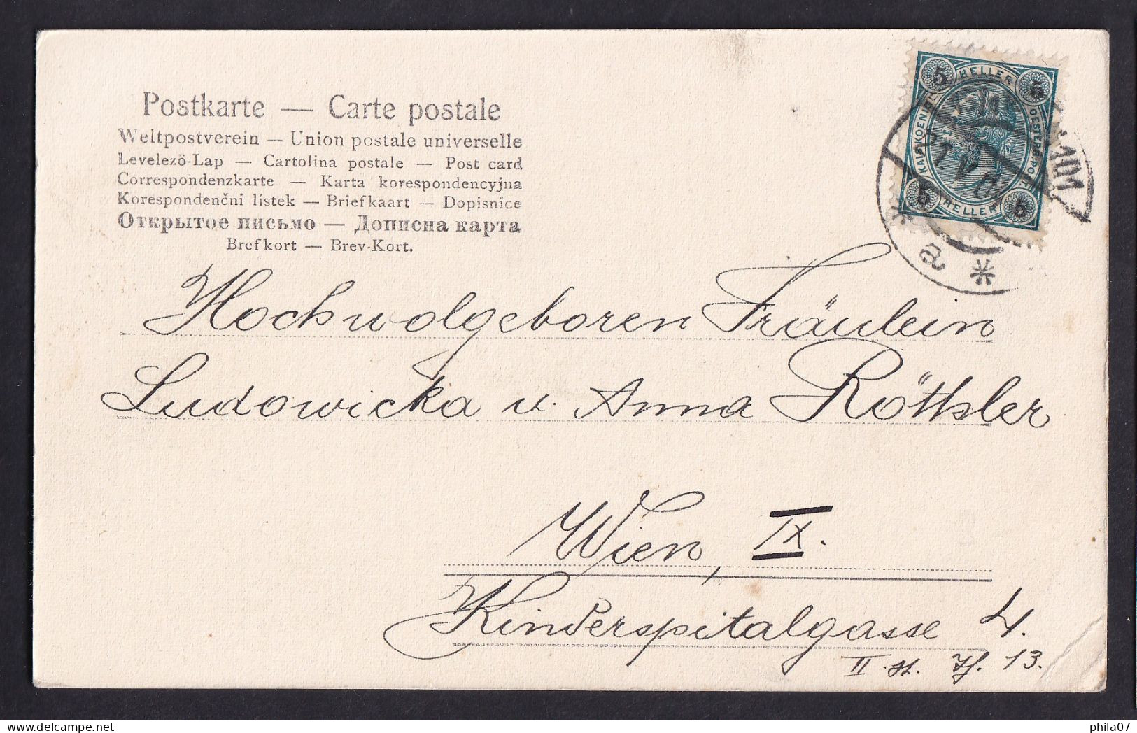 Frohliche Pfingsten! - Birds / Year 1904 / Long Line Postcard Circulated, 2 Scans - Pfingsten