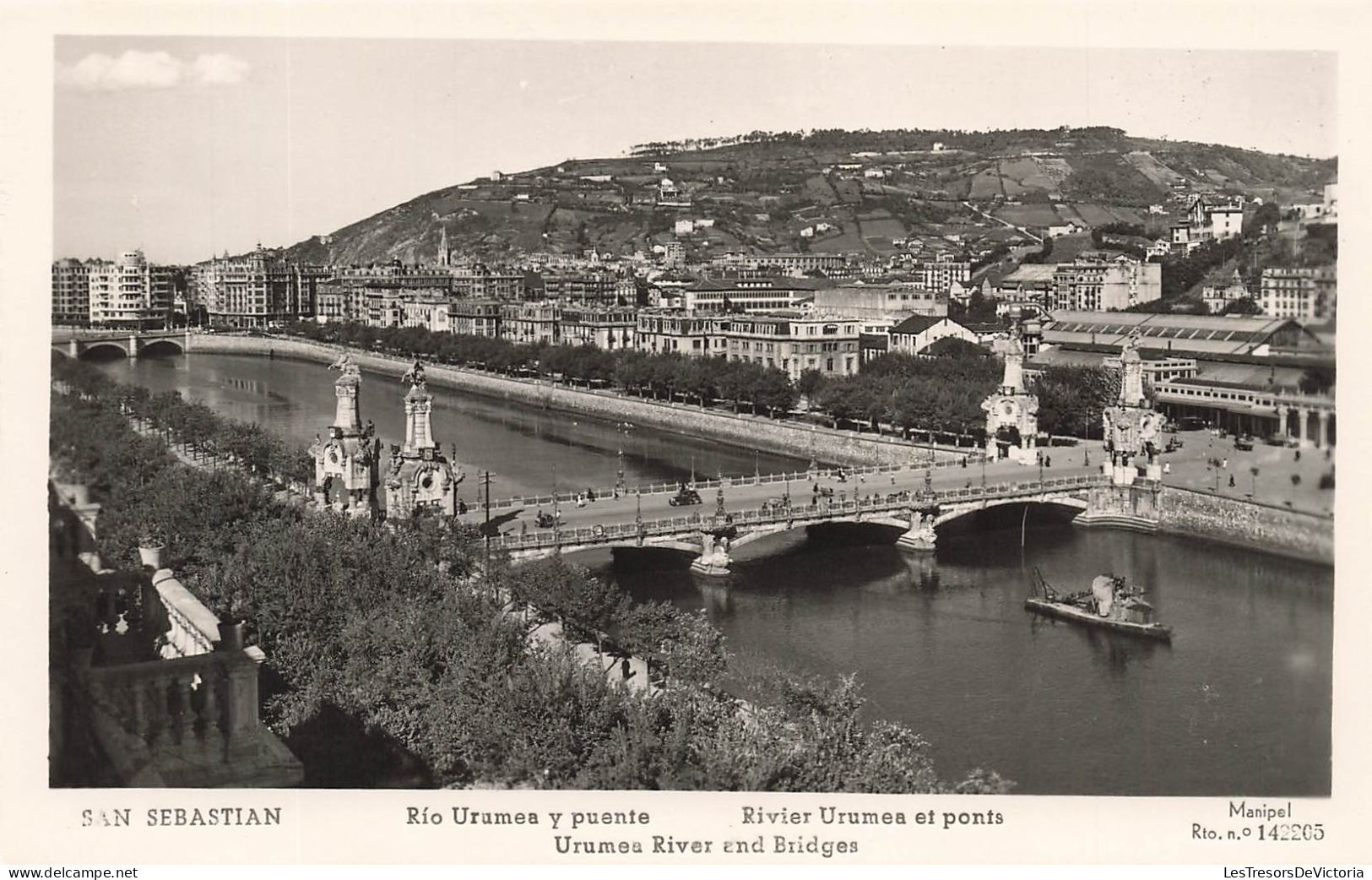 ESPAGNE - San Sebastian - Rivier Urumea Et Ponts - Carte Postale Ancienne - Guipúzcoa (San Sebastián)