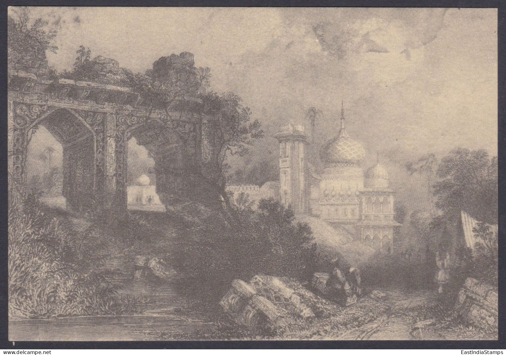 Inde India Mint Unused Postcard Ruins At Monea, Archaeology, Architecture - Inde