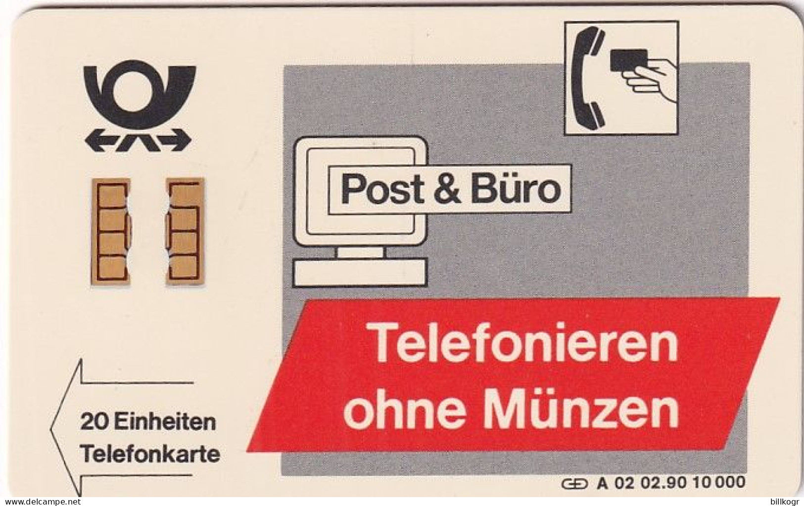 GERMANY(chip) - Post & Büro(A 02), Tirage 10000, 02/90, Mint - A + AD-Serie : Pubblicitarie Della Telecom Tedesca AG