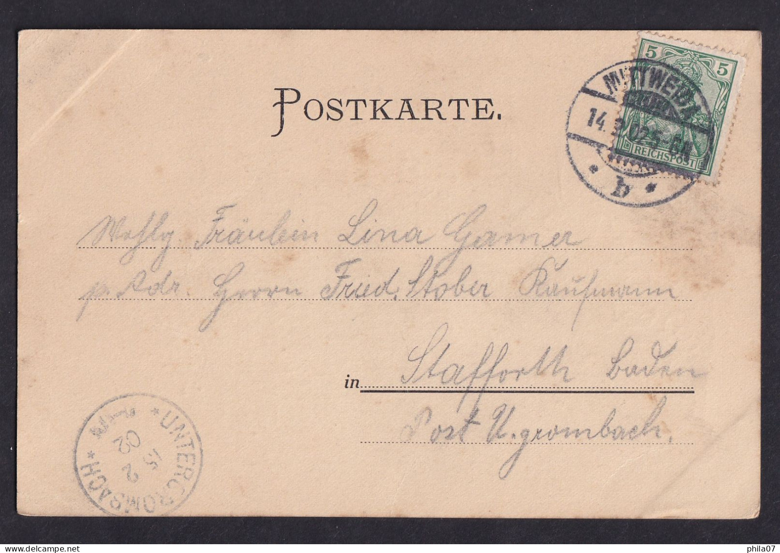 Steckbrief ...... / Year 1902 / Long Line Postcard Circulated, 2 Scans - Sonstige & Ohne Zuordnung