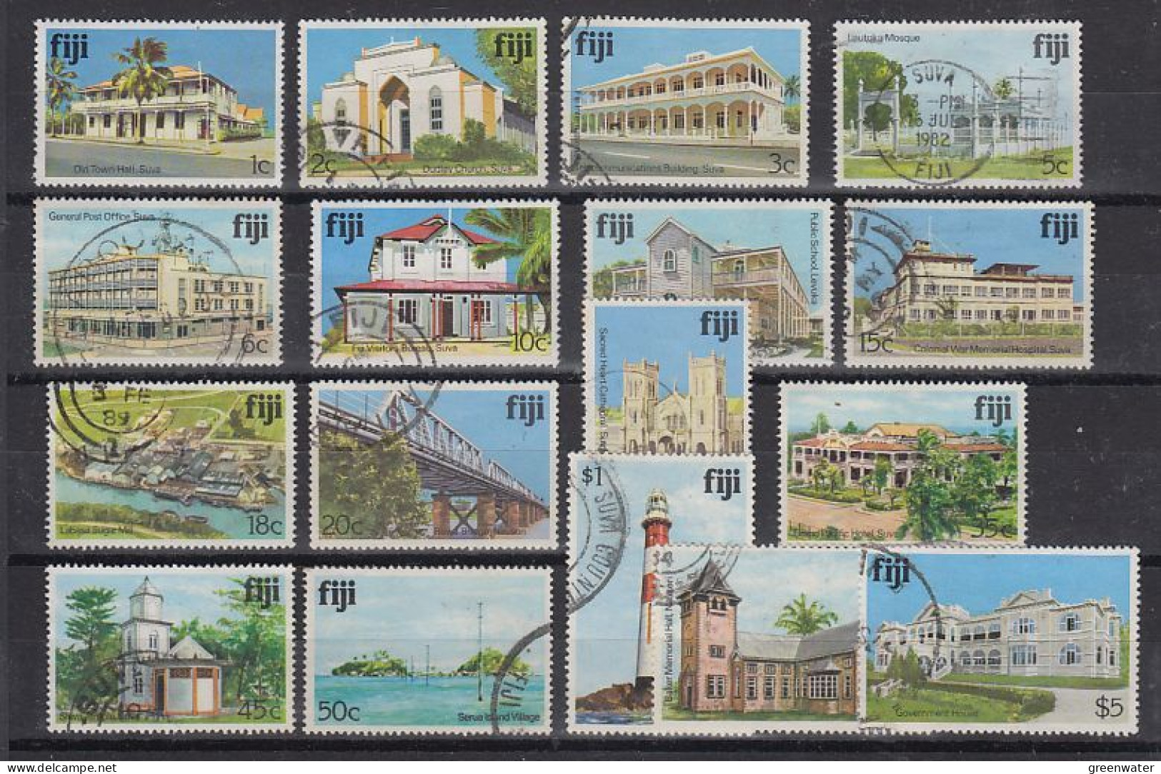 Fidji 1979 Definitives 17v Used  (59825) - Fiji (1970-...)