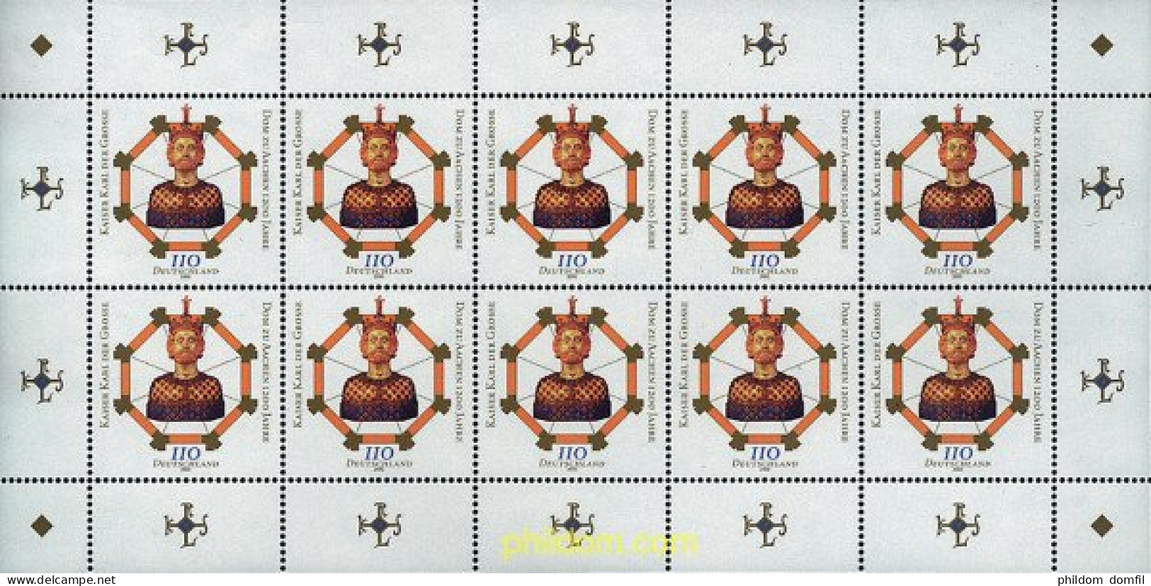 9928 MNH ALEMANIA FEDERAL 2000 1200 ANIVERSARIO DE LA CATEDRAL DE AIX-LA CHAPELLE - Unused Stamps