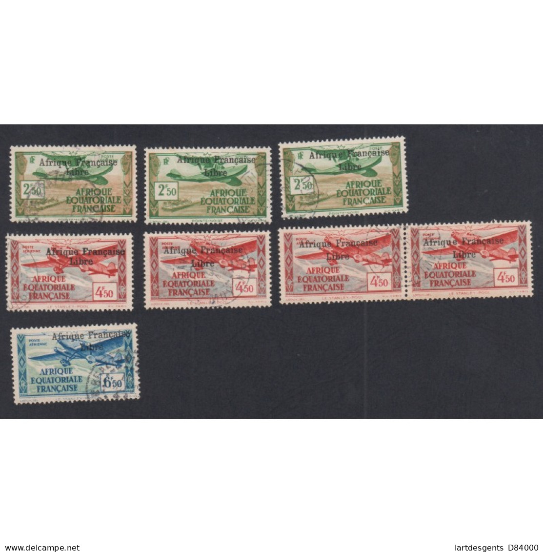 AEF  1940-1941 - Poste Aérienne Variété N°15-17-18-  Oblitérés  Cote 364 Euros- - 1927-1959 Nuevos