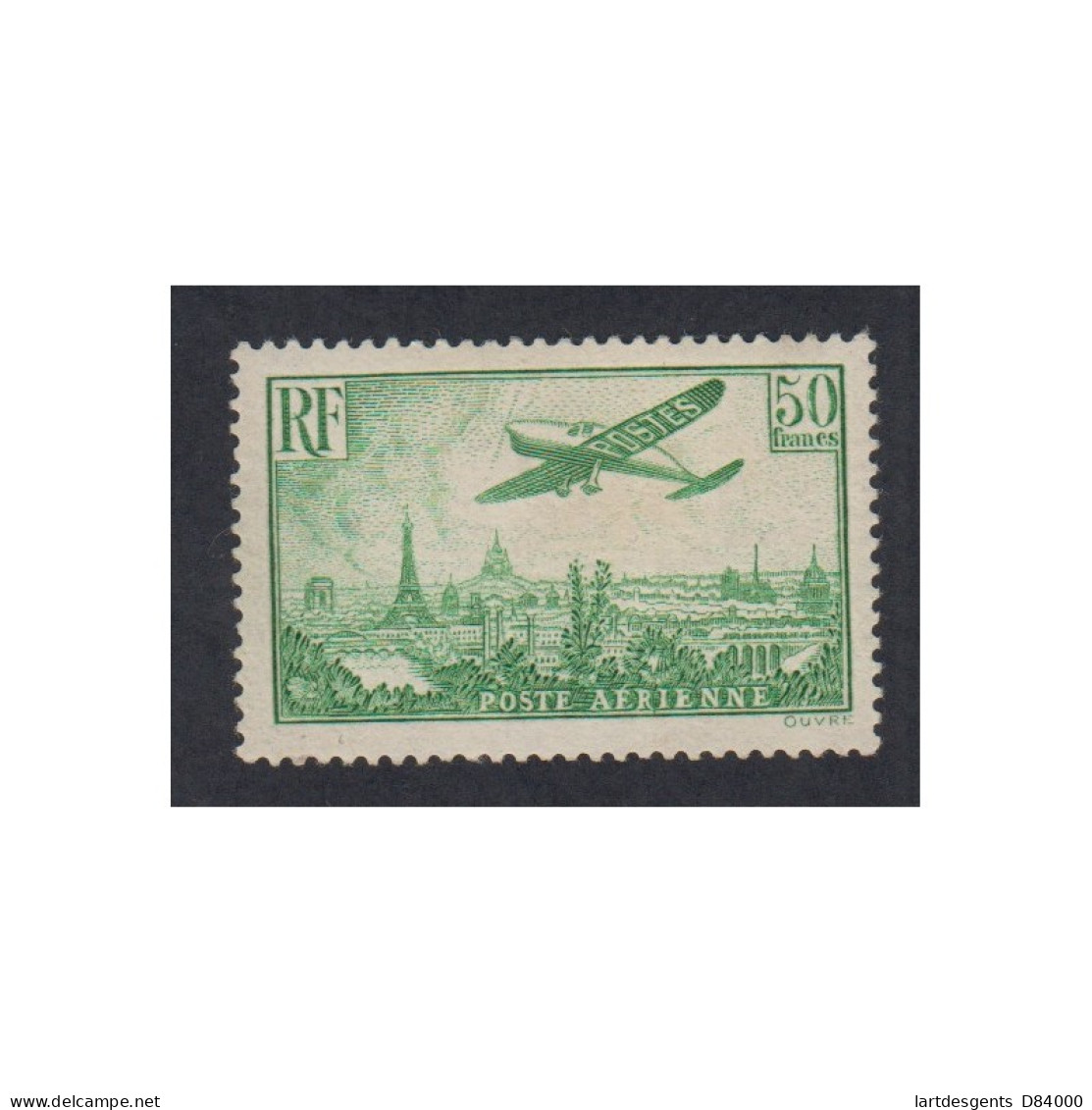 Timbre Poste Aérienne -  N°14 - 1936 - Neuf** - Cote 2000 Euros- Signé - Lartdesgents.fr - 1927-1959 Neufs