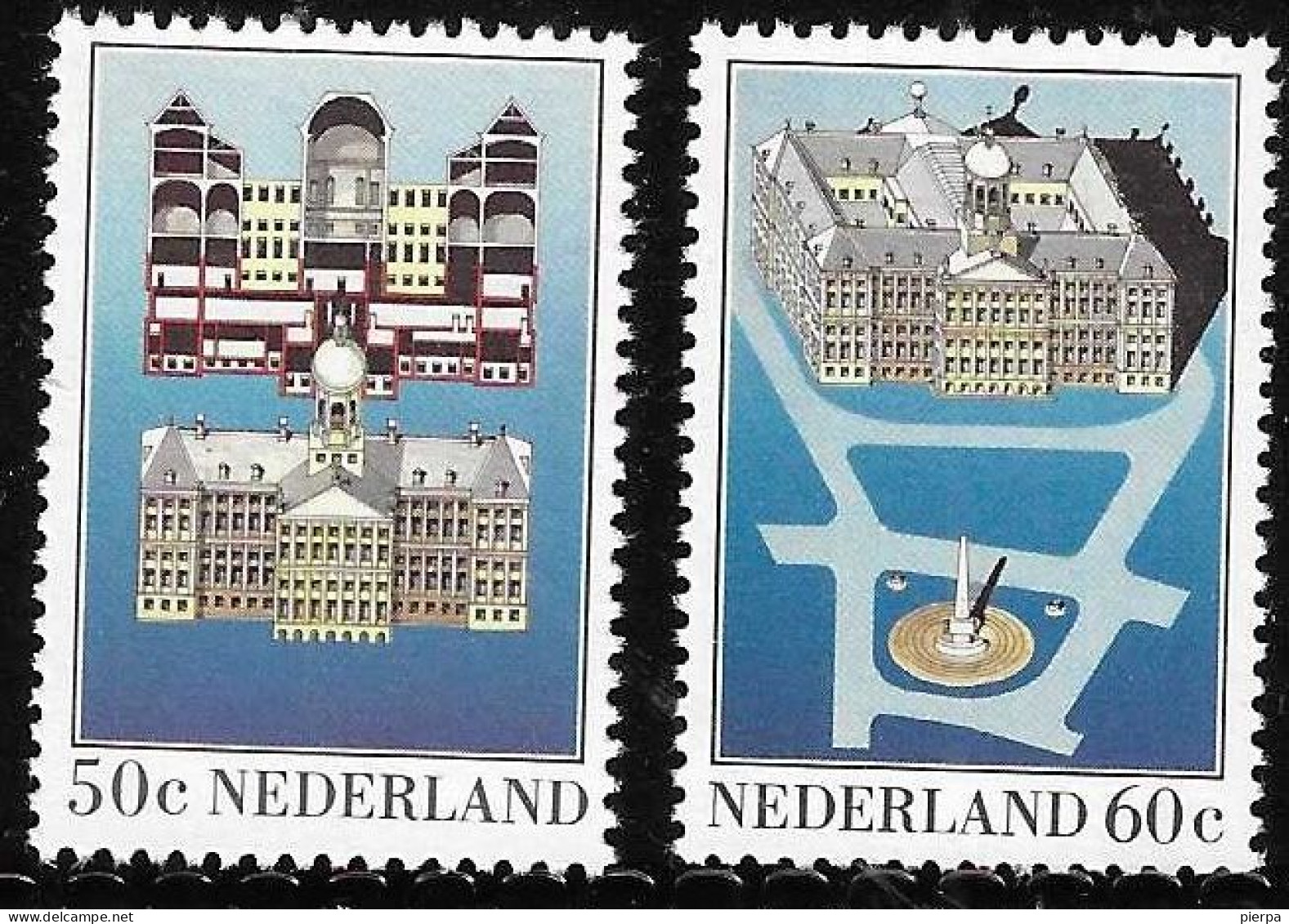 OLANDA - 1982 - PALAZZO REALE -  SERIE  2 VALORI - NUOVA MNH  (YVERT 1189\90 - MICHEL 1221\2) - Unused Stamps