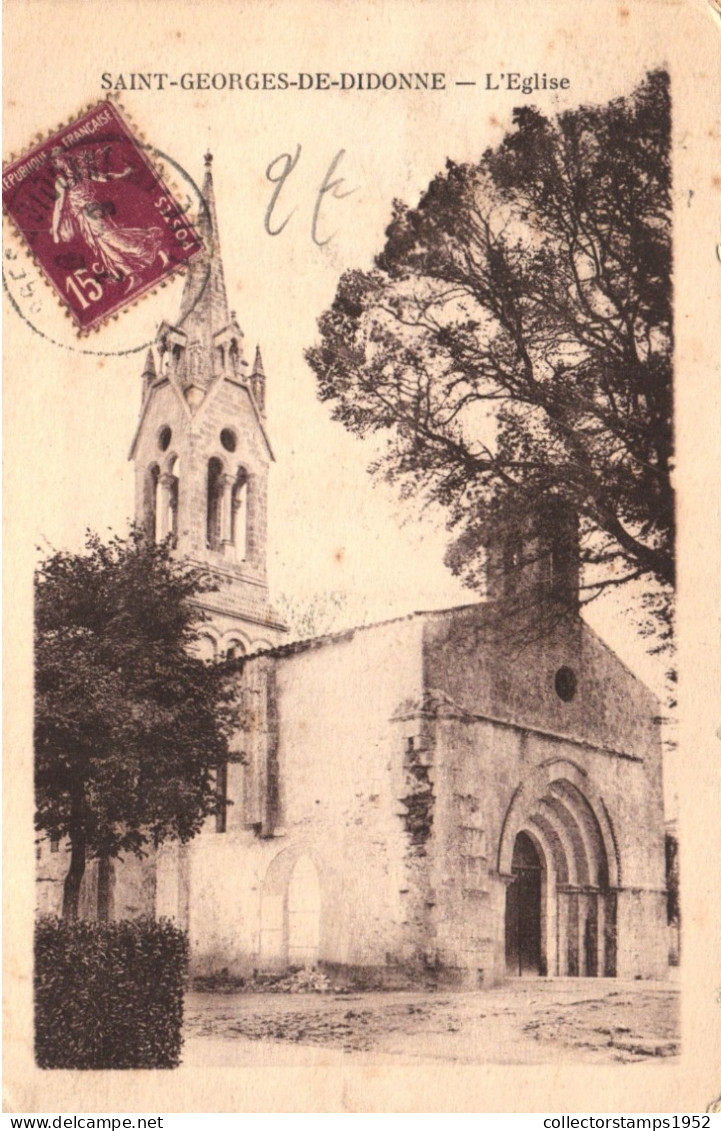 SAINT GEORGES DE DIDONNE, CHURCH, ARCHITECTURE, FRANCE, POSTCARD - Saint-Georges-de-Didonne