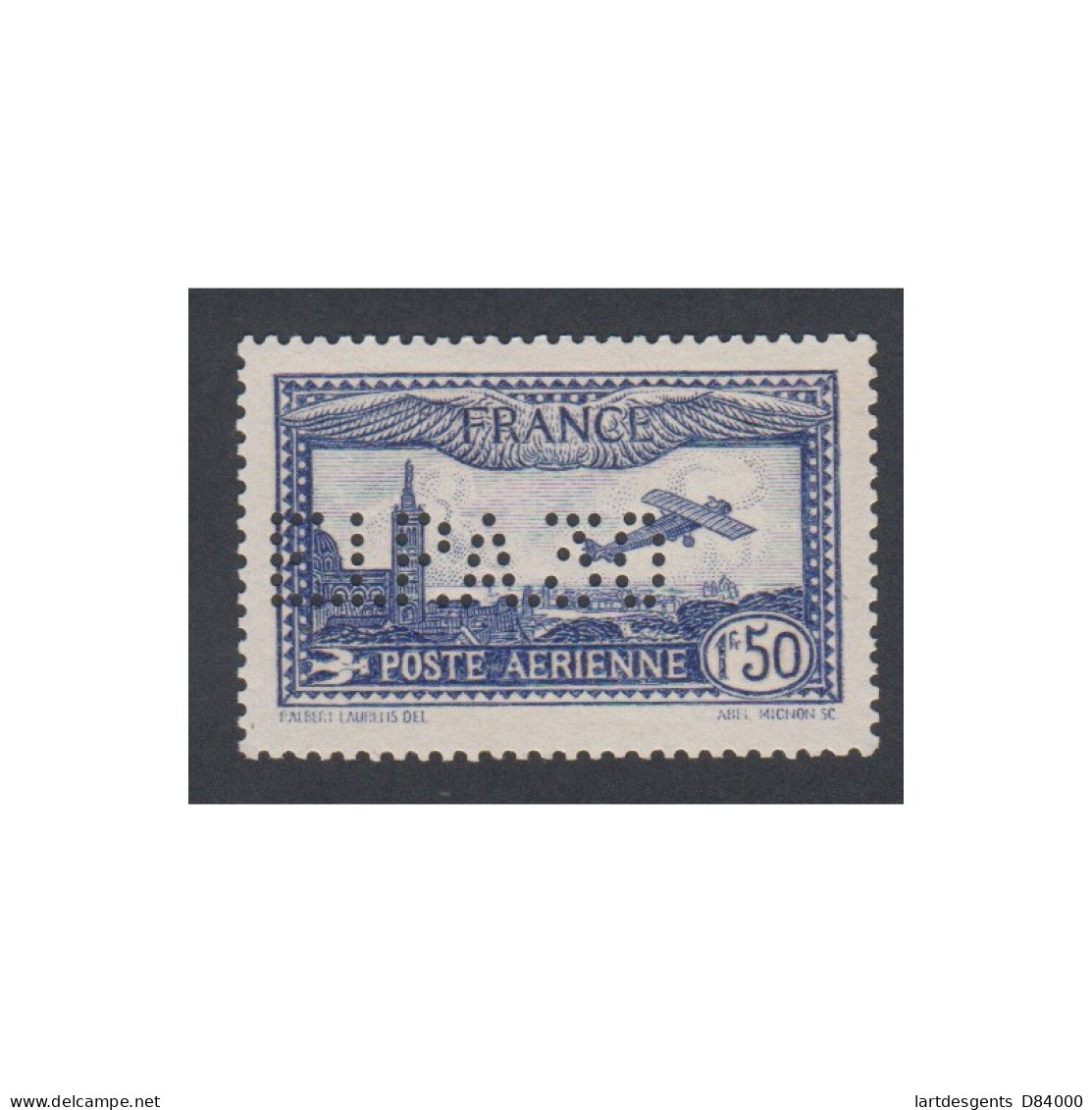 Timbre Poste Aérienne N°6a Perforé EIPA30 - 1930 - Neuf**  Signé - Cote 875 Euros - 1927-1959 Mint/hinged