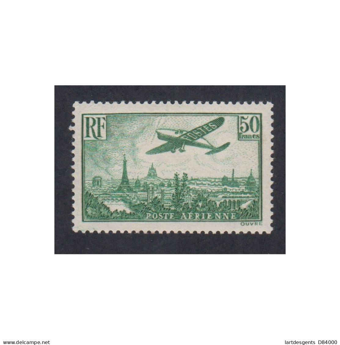 Timbre Poste Aérienne -  N°14 - 1936 - Neuf* - Cote 1100 Euros - Signé - 1927-1959 Postfris