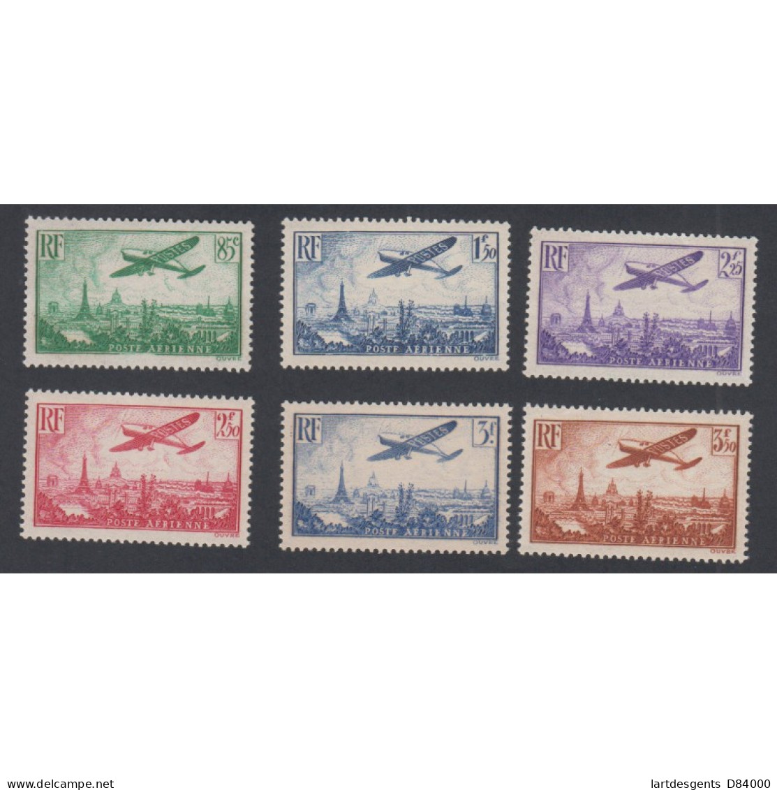 Timbres Poste Aérienne -  N°8 à N°13 - 1936 - Neufs** - Cote 300 Euros- Lartdesgents - 1927-1959 Neufs