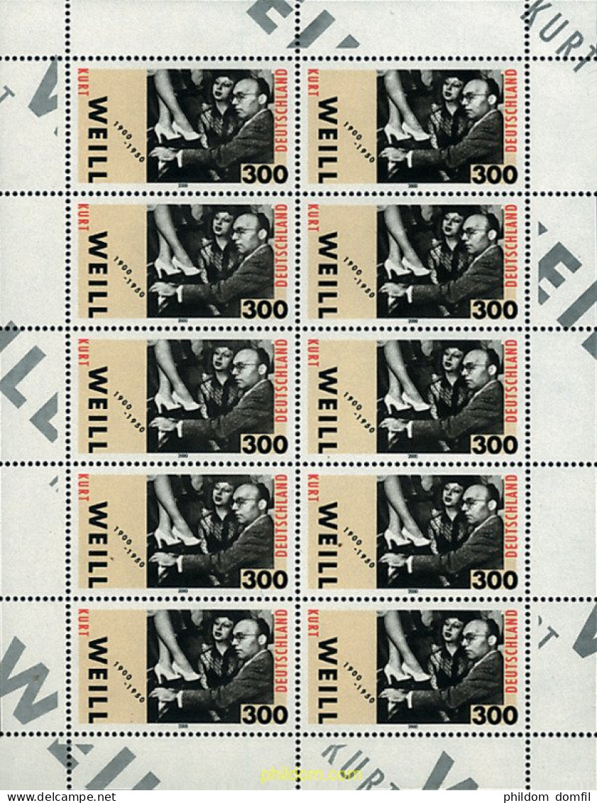 9885 MNH ALEMANIA FEDERAL 2000 CENTENARIO DEL NACIMIENTO DE KURT WEILL - Unused Stamps