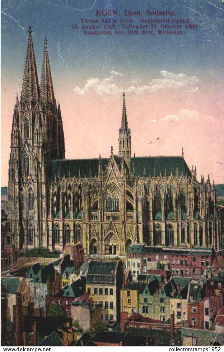 KOELN, CHURCH, ARCHITECTURE, GERMANY, POSTCARD - Köln