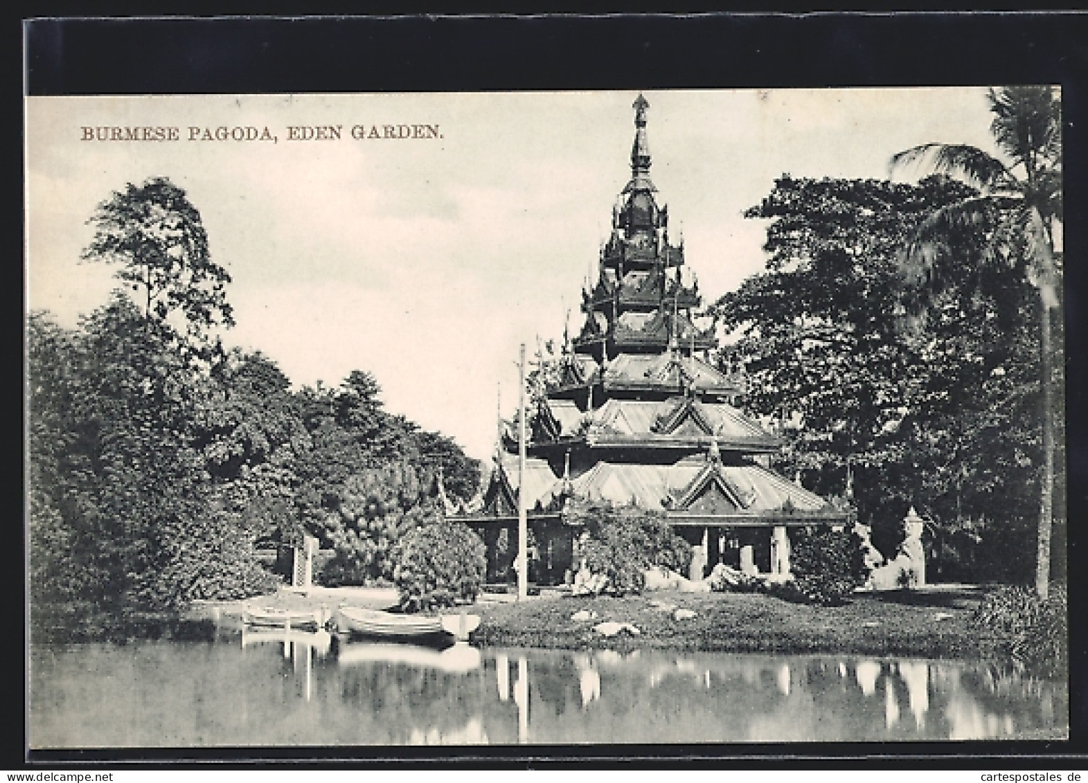 AK Calcutta, Burmese Pagoda, Eden Garden  - India