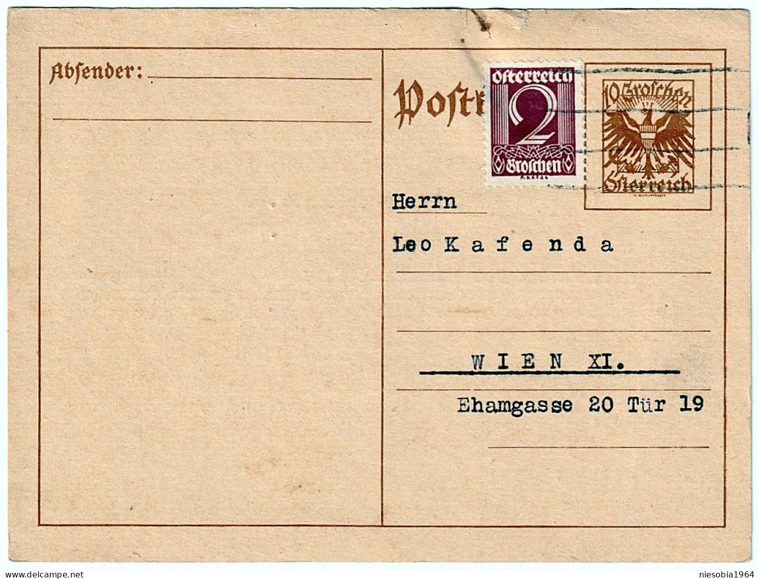 Austria 10 Groschen Postcard + 2 Kronen, Administration Of The "Illustrated Krone Newspaper" Vienna1930 - Briefe U. Dokumente