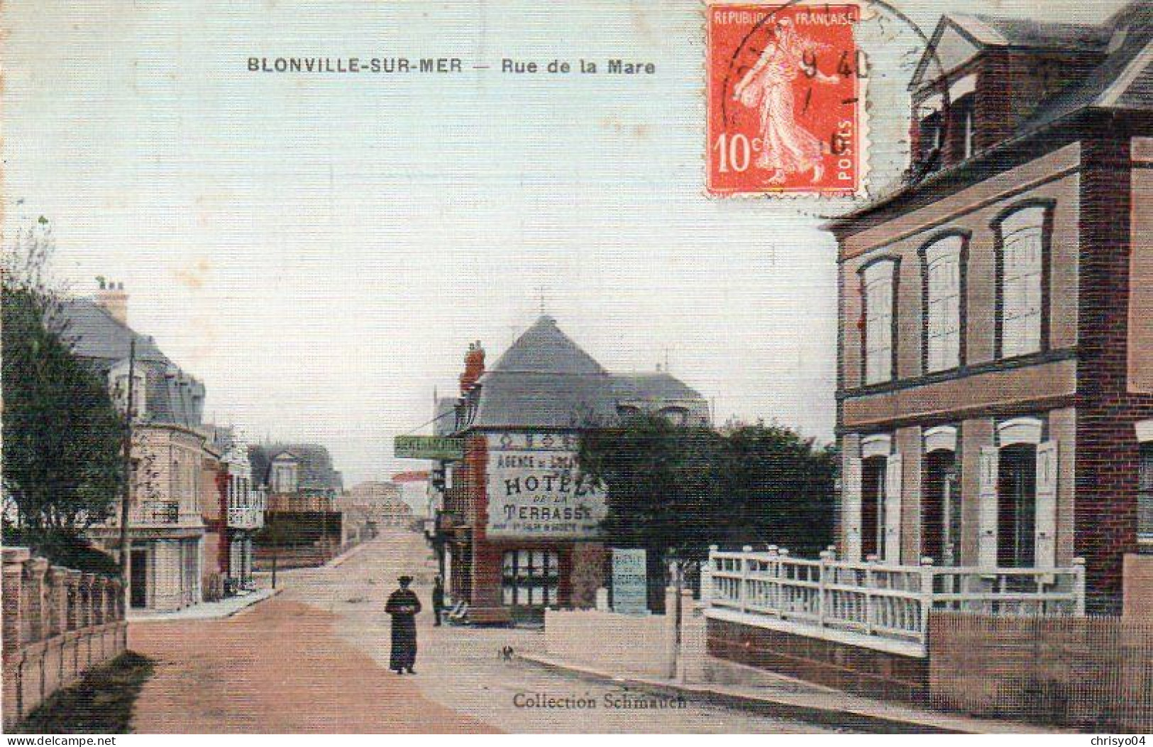 4V4Sb   14 Blonville Sur Mer Rue De La Mare Toilée Colorisée (vue Pas Courante) - Other & Unclassified