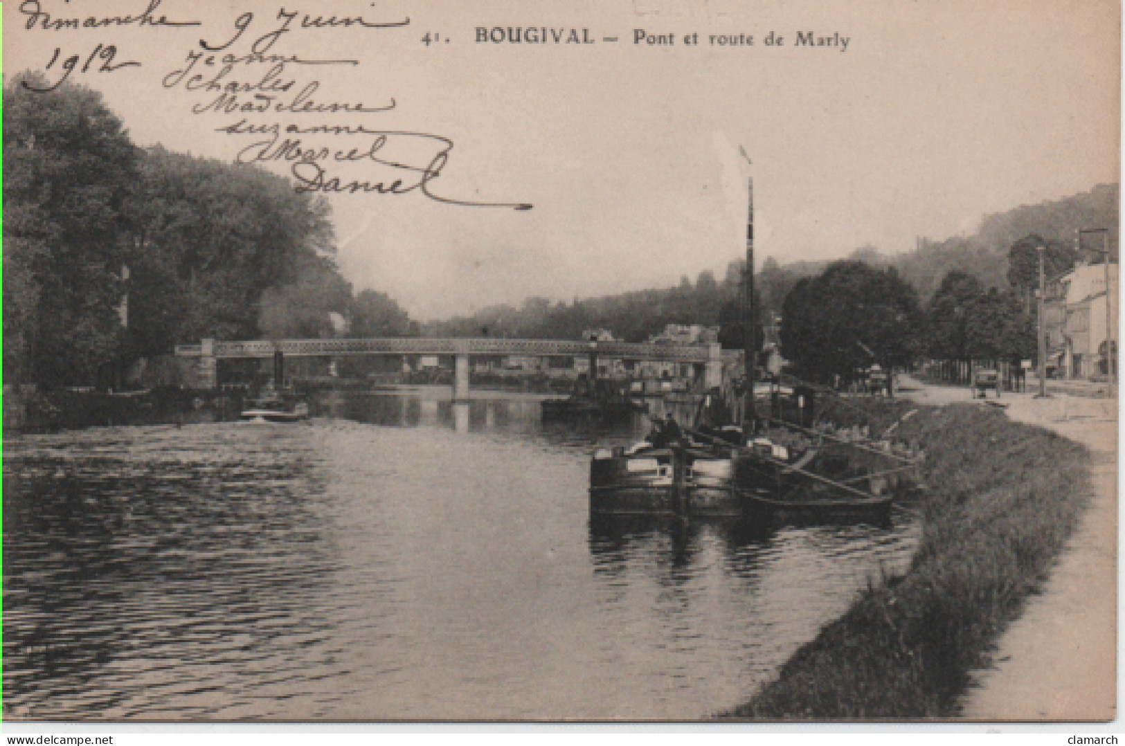 YVELINES-Bougival-Pont Et Route De Marly - 41 - Bougival