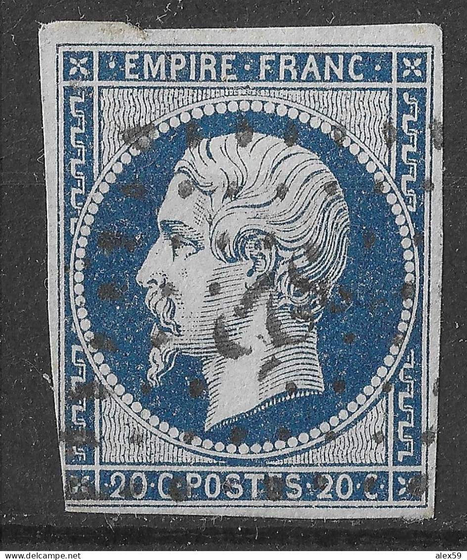 Lot N°57 N°14, Oblitéré PC 325 BEAUNE (20), Indice 2 - 1853-1860 Napoléon III