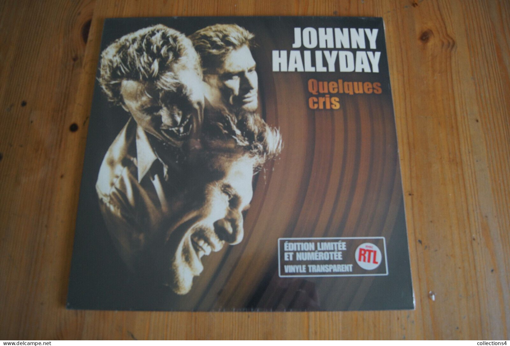 JOHNNY HALLYDAY QUELQUES CRIS MAXI 45T TRANSPARENT NUMEROTEE NEUF SCELLE SAGAN - 45 Rpm - Maxi-Single